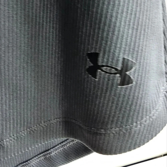 Under Armour Athletic Raceback Muscle  Tee Run Sport Top Charcoal Grey size L - Picture 2 of 4